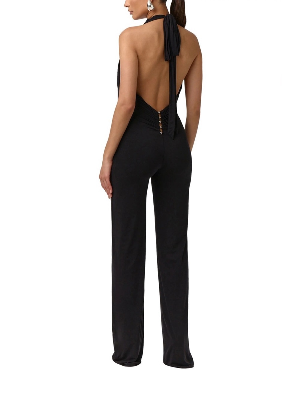 Naked Wardrobe Naked Halter Jumpsuit Black